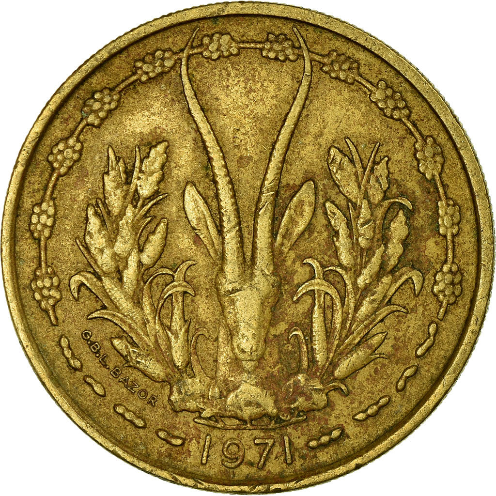 Moneta, Stati dell'Africa occidentale, 25 Francs, 1971, Paris, MB+