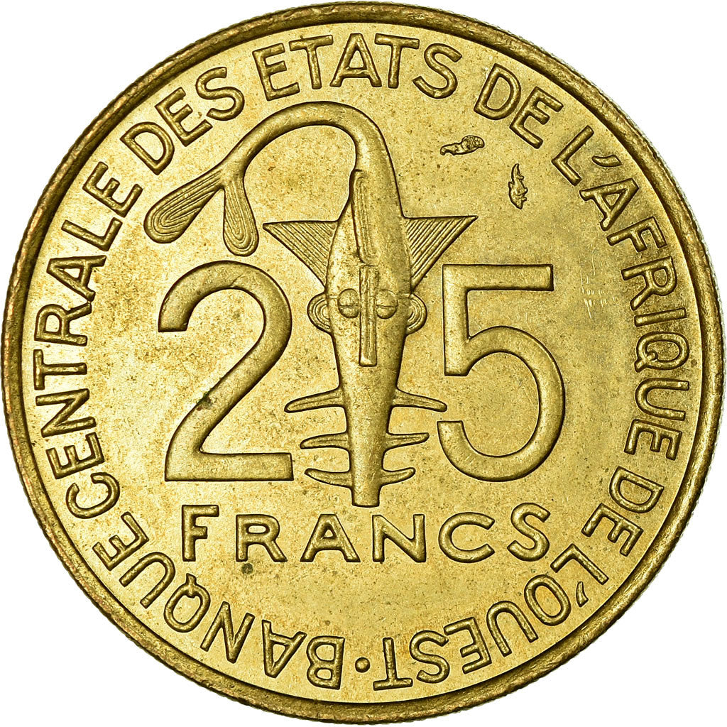 Munten, West Afrikaanse Staten, 25 Francs, 1976, Paris, ZF, Aluminum-Bronze