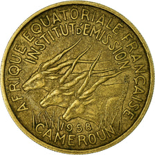 Coin, Cameroon, 25 Francs, 1958, Paris, VF(30-35), Aluminum-Bronze, KM:12