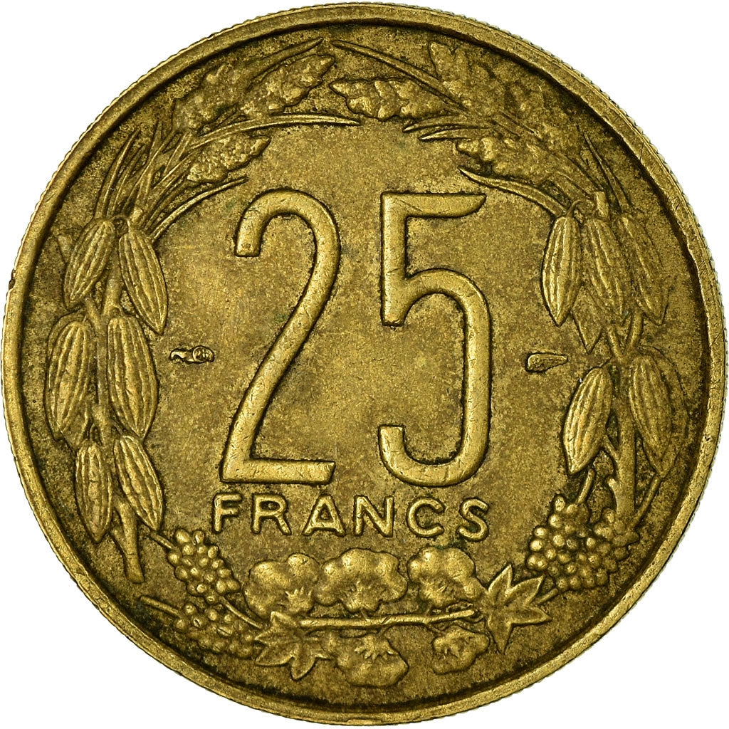 Coin, Cameroon, 25 Francs, 1958, Paris, VF(30-35), Aluminum-Bronze, KM:12
