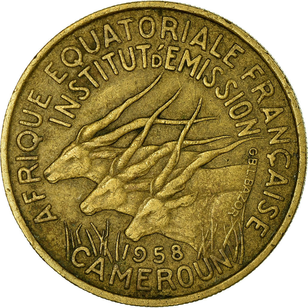 Monnaie, Cameroun, 25 Francs, 1958, Paris, TB+, Aluminum-Bronze, KM:12