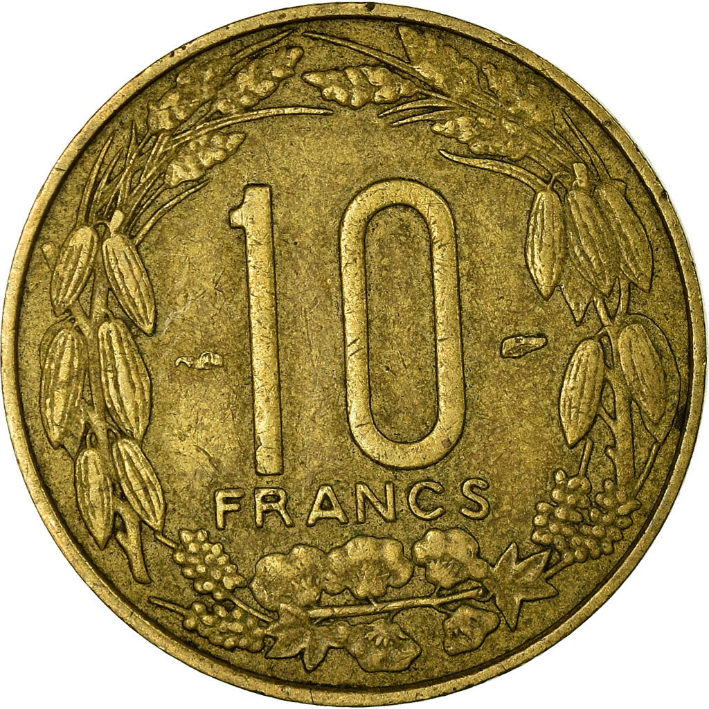 Coin, Cameroon, 10 Francs, 1958, Paris, VF(30-35), Aluminum-Bronze, KM:11
