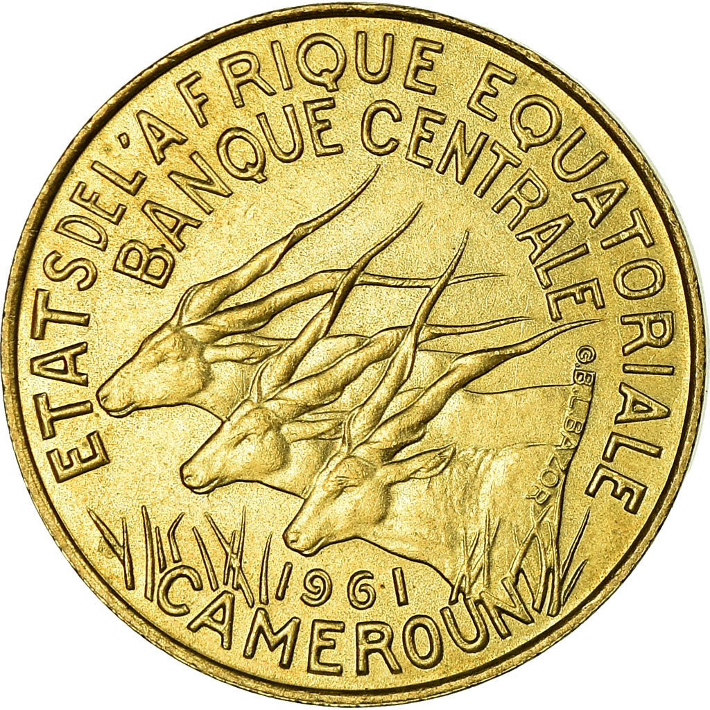 Coin, EQUATORIAL AFRICAN STATES, 5 Francs, 1961, Paris, EF(40-45)