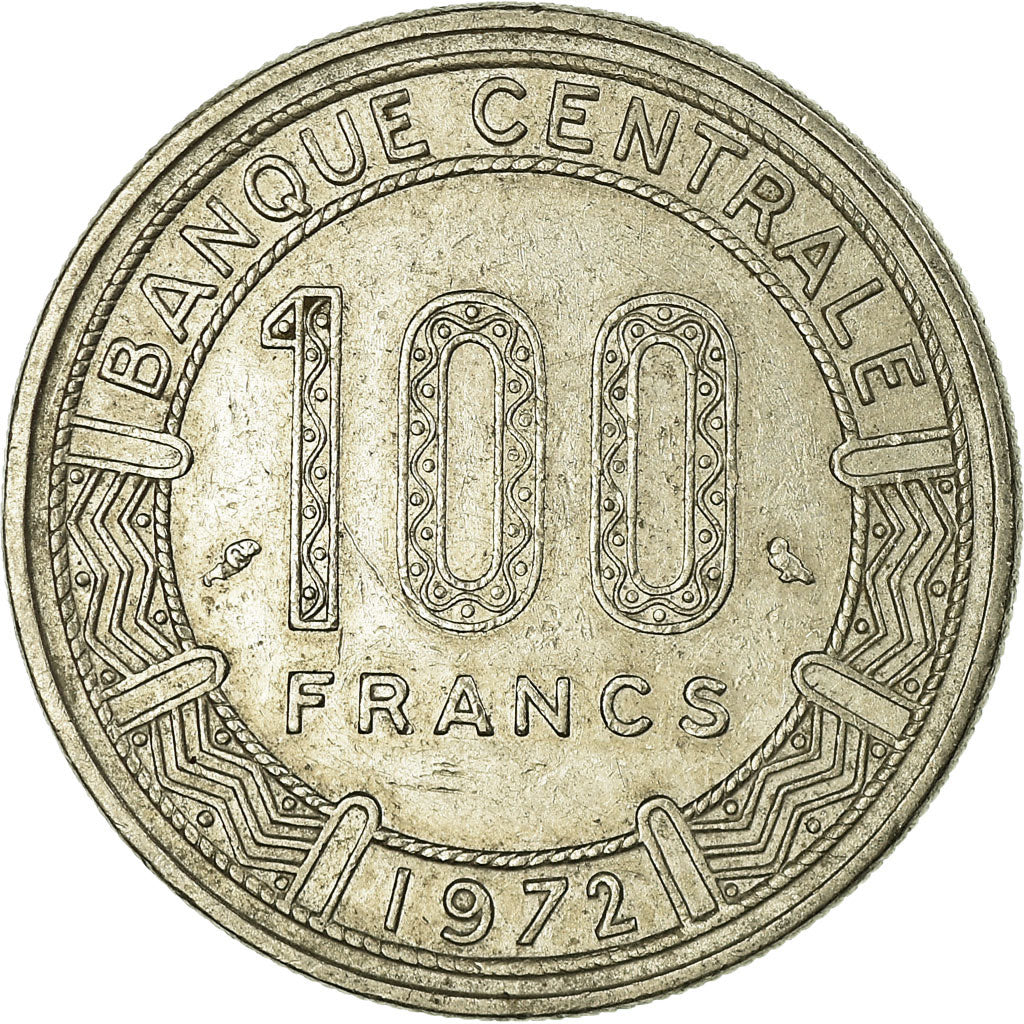 Monnaie, République Centrafricaine, 100 Francs, 1972, Paris, TTB, Nickel, KM:6