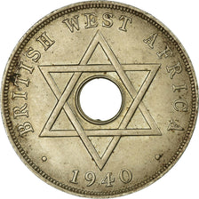 Coin, BRITISH WEST AFRICA, George VI, Penny, 1940, VF(30-35), Copper-nickel