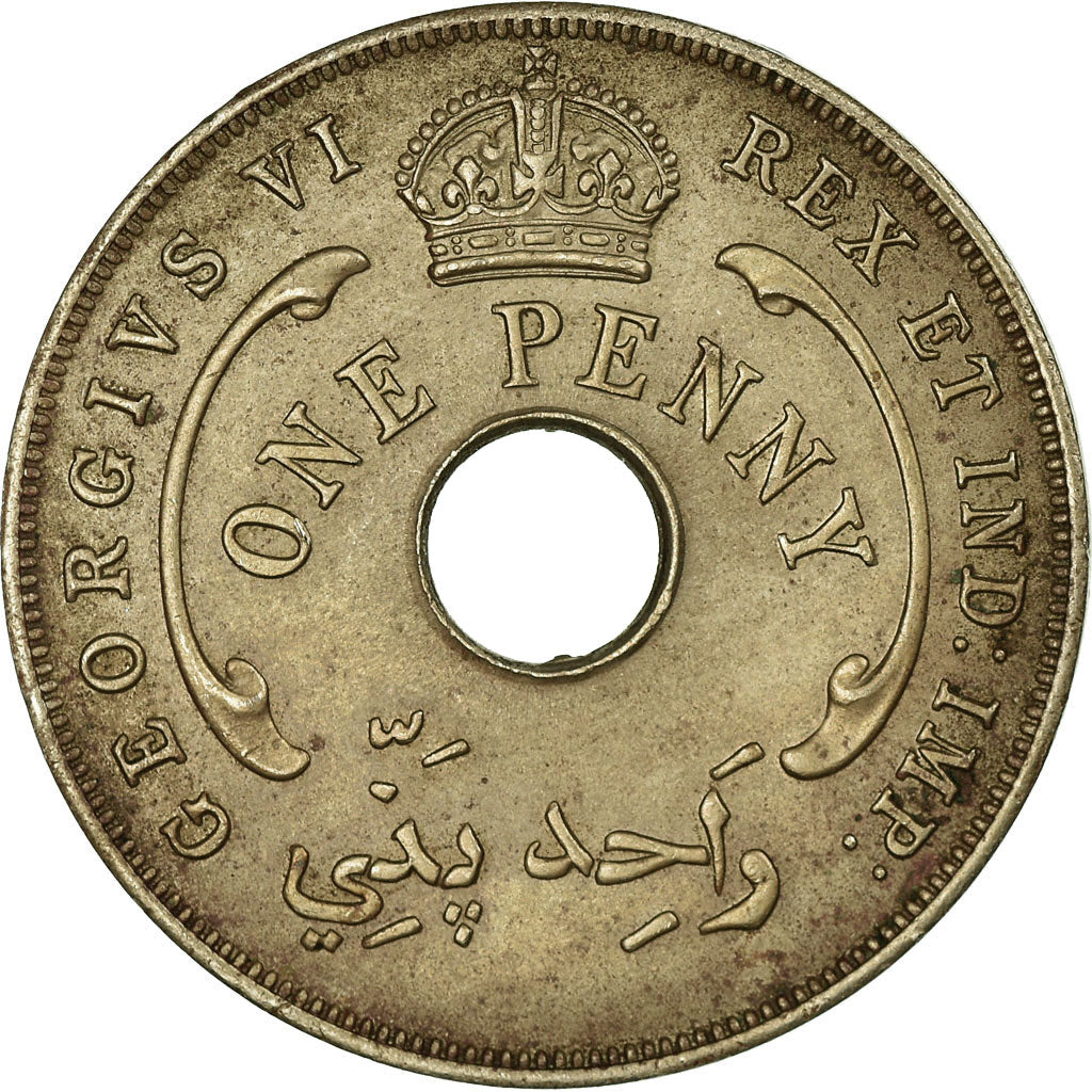 Coin, BRITISH WEST AFRICA, George VI, Penny, 1940, VF(30-35), Copper-nickel