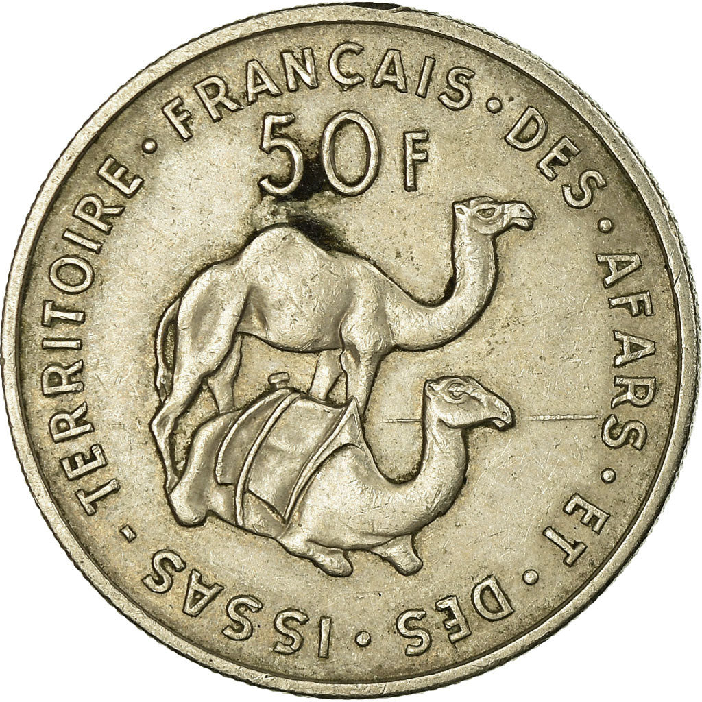Coin, FRENCH AFARS & ISSAS, 50 Francs, 1970, Paris, VF(30-35), Copper-nickel