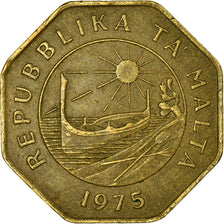 Monnaie, Malte, 25 Cents, 1975, British Royal Mint, TB+, Laiton, KM:29