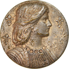 France, Medal, Jeanne d'Arc, History, EF(40-45), Silvered bronze