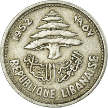 Coin, Lebanon, 5 Piastres, 1952, Paris, EF(40-45), Aluminum, KM:14