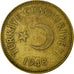 Coin, Turkey, 25 Kurus, 1948, VF(30-35), Brass, KM:886
