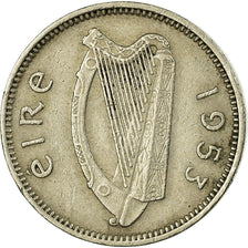 Coin, IRELAND REPUBLIC, 3 Pence, 1953, VF(30-35), Copper-nickel, KM:12a