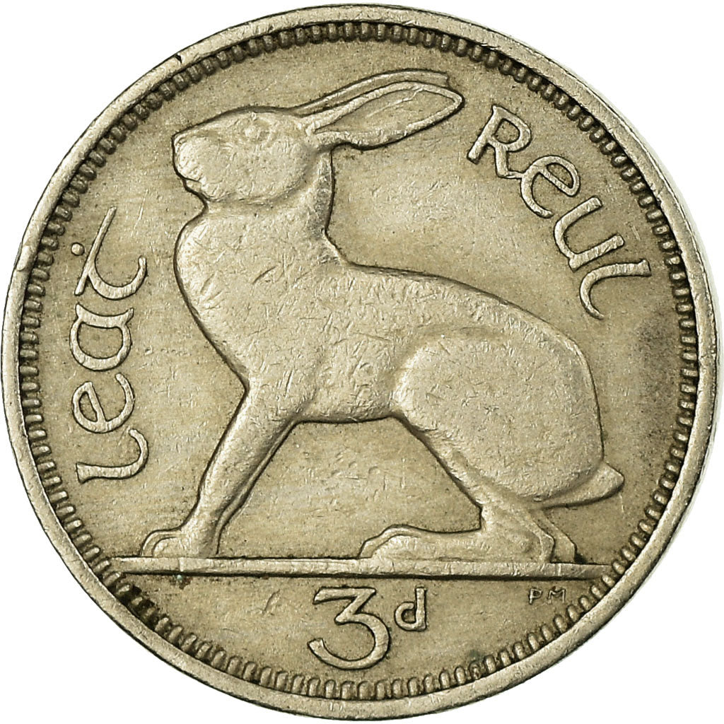 Coin, IRELAND REPUBLIC, 3 Pence, 1953, VF(30-35), Copper-nickel, KM:12a