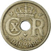 Coin, Denmark, Christian X, 25 Öre, 1924, Copenhagen, VF(30-35), Copper-nickel