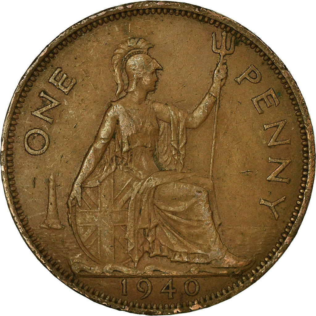 Coin, Great Britain, George VI, Penny, 1940, VF(30-35), Bronze, KM:845
