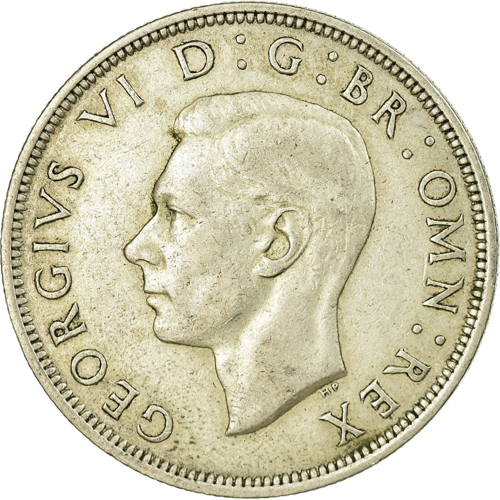 Coin, Great Britain, George VI, 1/2 Crown, 1945, VF(30-35), Silver, KM:856