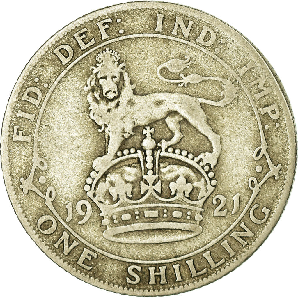 Coin, Great Britain, George V, Shilling, 1921, VF(30-35), Silver, KM:816a