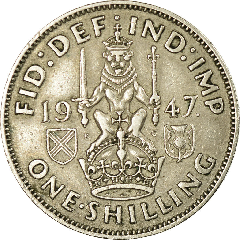 Monnaie, Grande-Bretagne, George VI, Shilling, 1947, TTB, Copper-nickel, KM:864