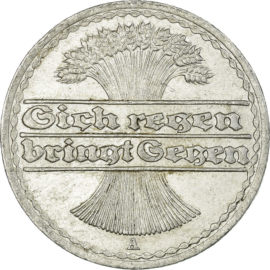 Moeda, ALEMANHA, REPÚBLICA DE WEIMAR, 50 Pfennig, 1920, Berlin, VF(30-35)