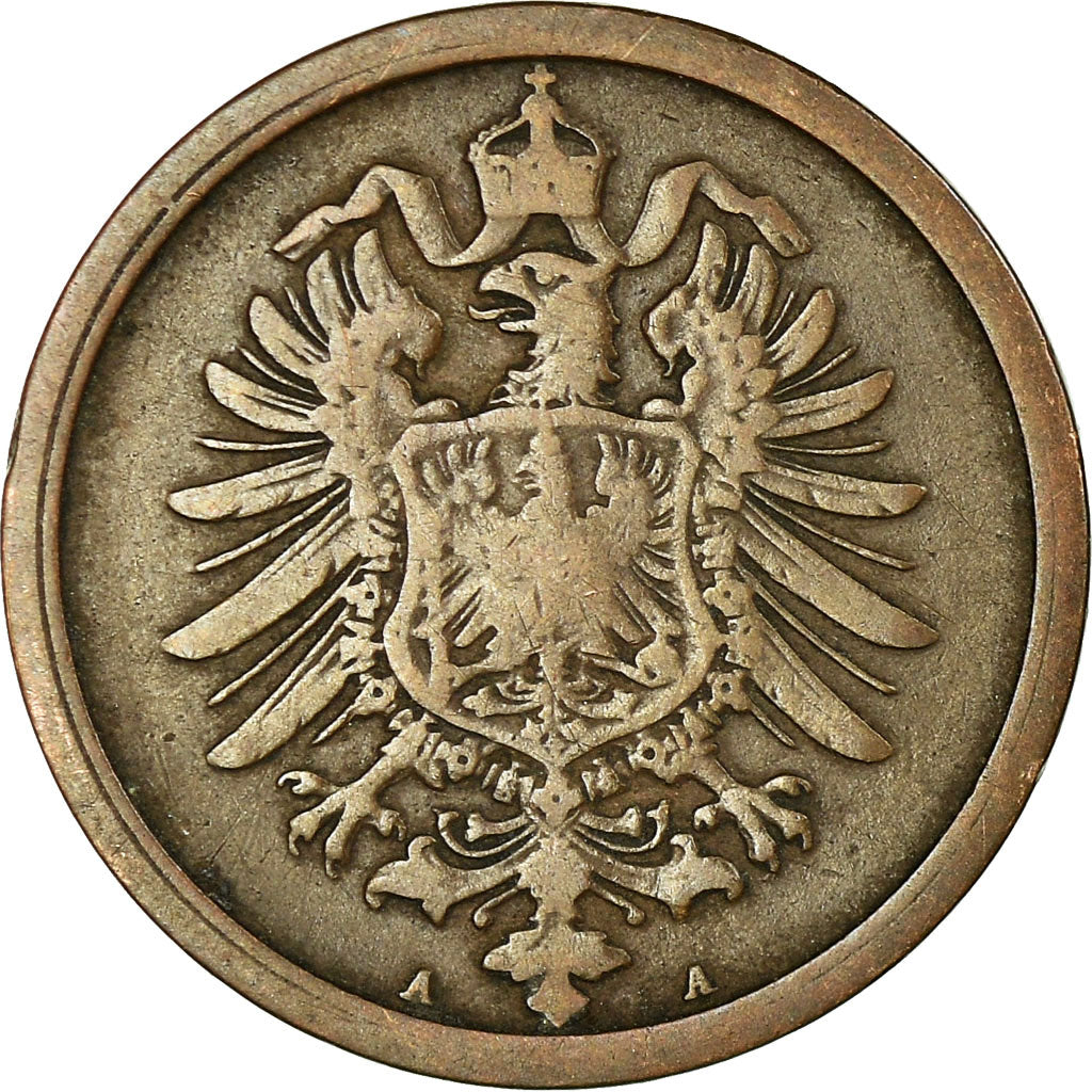 Münze, GERMANY - EMPIRE, Wilhelm I, 2 Pfennig, 1875, Berlin, SS, Kupfer, KM:2
