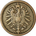 Münze, GERMANY - EMPIRE, Wilhelm I, 2 Pfennig, 1875, Berlin, SS, Kupfer, KM:2