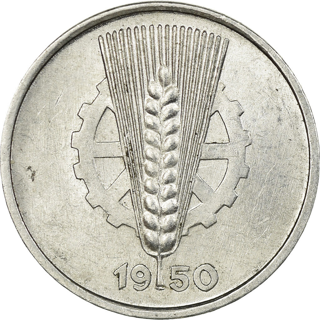 Moneda, REPÚBLICA DEMOCRÁTICA ALEMANA, 5 Pfennig, 1950, Berlin, MBC, Aluminio