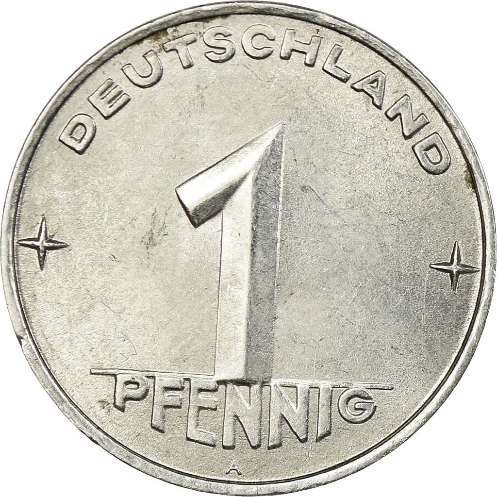 Coin, GERMAN-DEMOCRATIC REPUBLIC, Pfennig, 1953, Berlin, EF(40-45), Aluminum