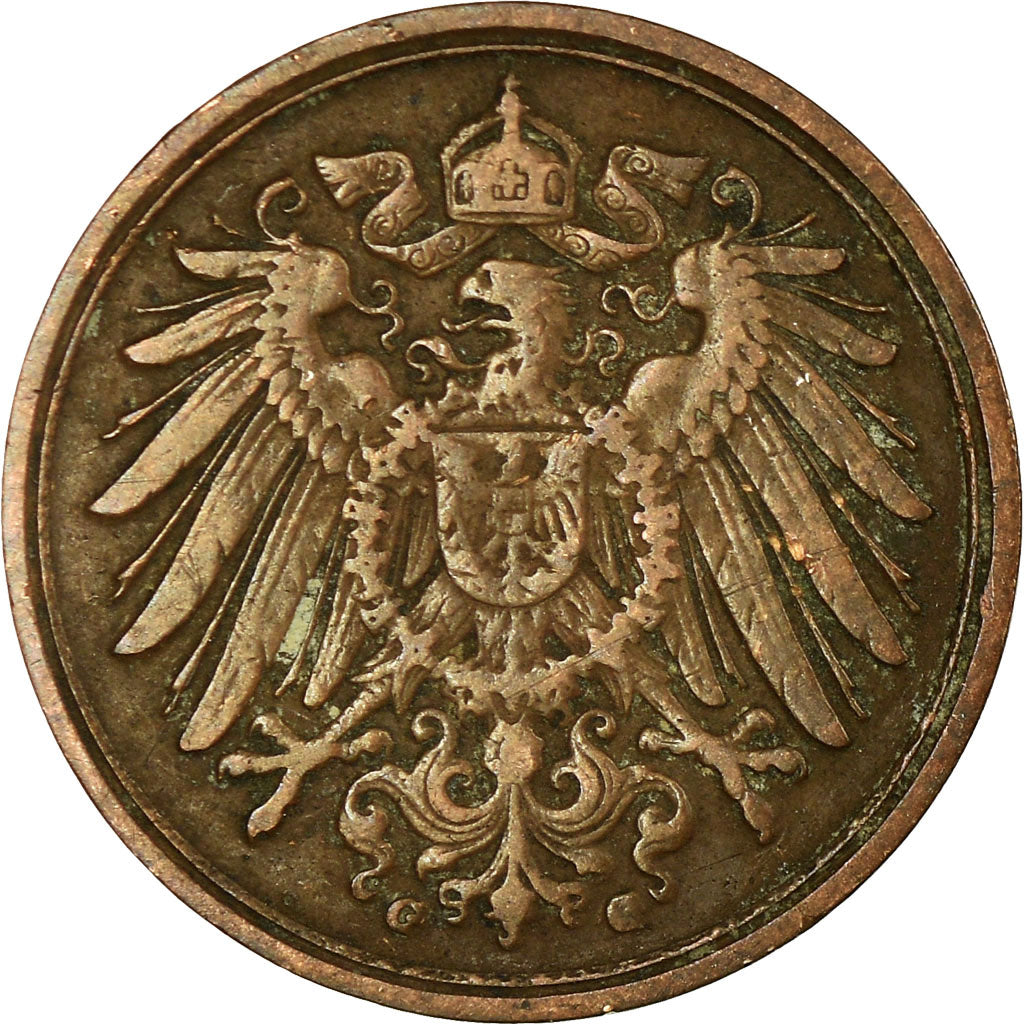 Coin, GERMANY - EMPIRE, Wilhelm II, Pfennig, 1906, Karlsruhe, VF(20-25), Copper