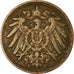 Coin, GERMANY - EMPIRE, Wilhelm II, Pfennig, 1906, Karlsruhe, VF(20-25), Copper