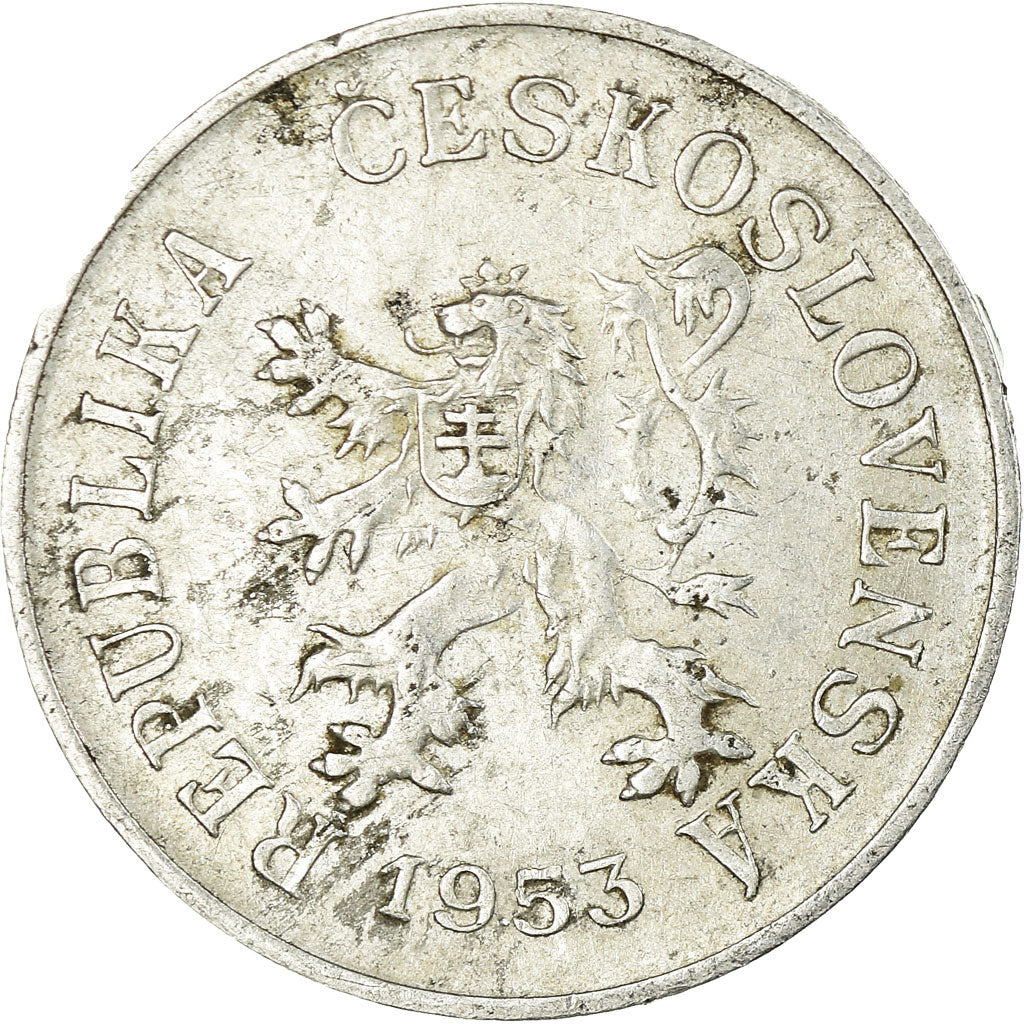 Coin, Czechoslovakia, 5 Haleru, 1953, VF(30-35), Aluminum, KM:37