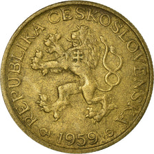 Coin, Czechoslovakia, Koruna, 1959, VF(30-35), Aluminum-Bronze, KM:46