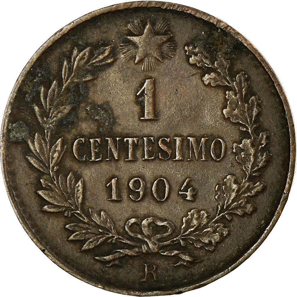 Coin, Italy, Vittorio Emanuele III, Centesimo, 1904, Rome, EF(40-45), Bronze