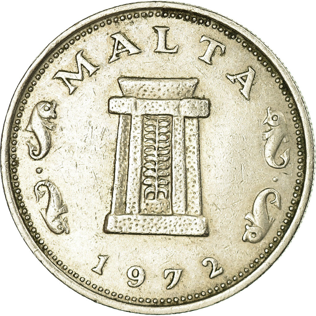 Coin, Malta, 5 Cents, 1972, British Royal Mint, VF(30-35), Copper-nickel, KM:10