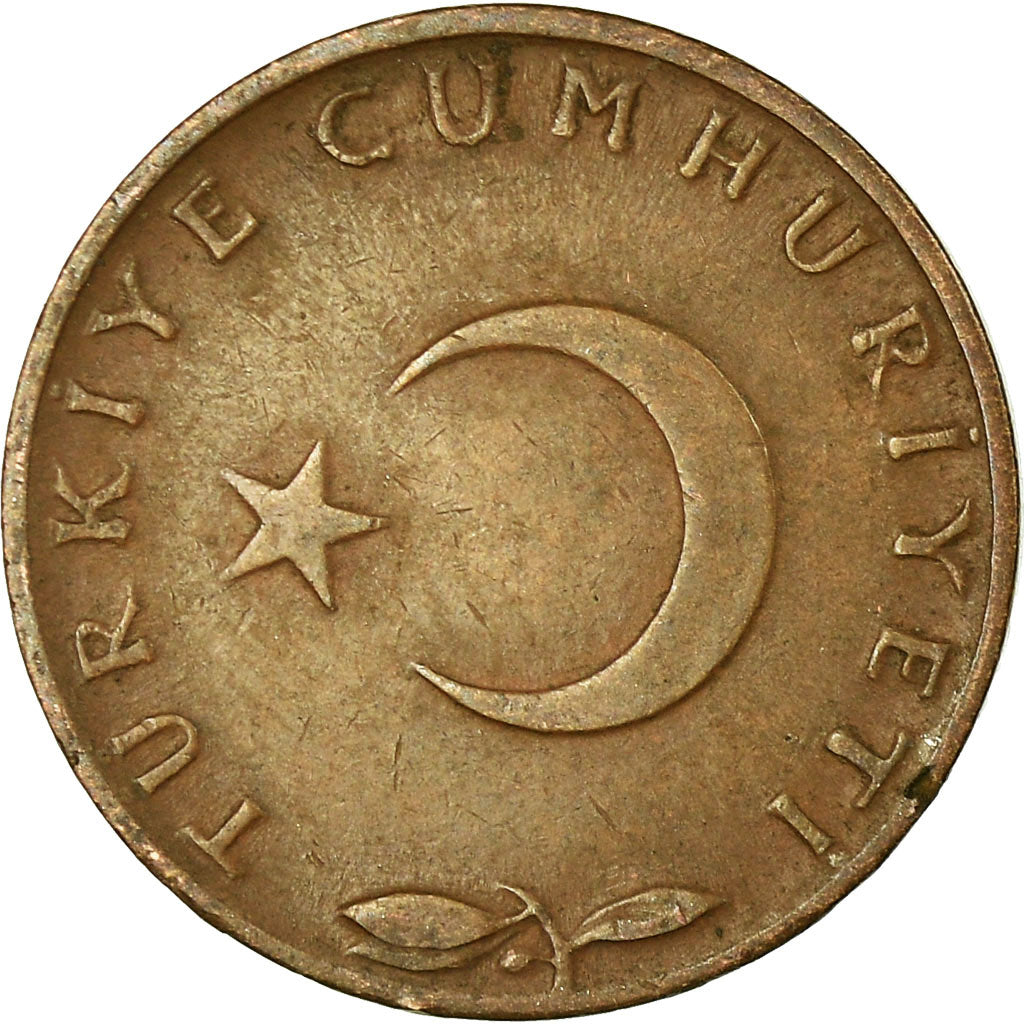 Coin, Turkey, 5 Kurus, 1960, VF(30-35), Bronze, KM:890.1