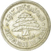 Coin, Lebanon, 50 Piastres, 1952, Utrecht, EF(40-45), Silver, KM:17