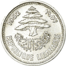 Monnaie, Lebanon, 5 Piastres, 1952, Paris, TTB, Aluminium, KM:14