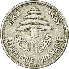 Coin, Lebanon, 5 Piastres, 1952, Paris, VF(30-35), Aluminum, KM:14