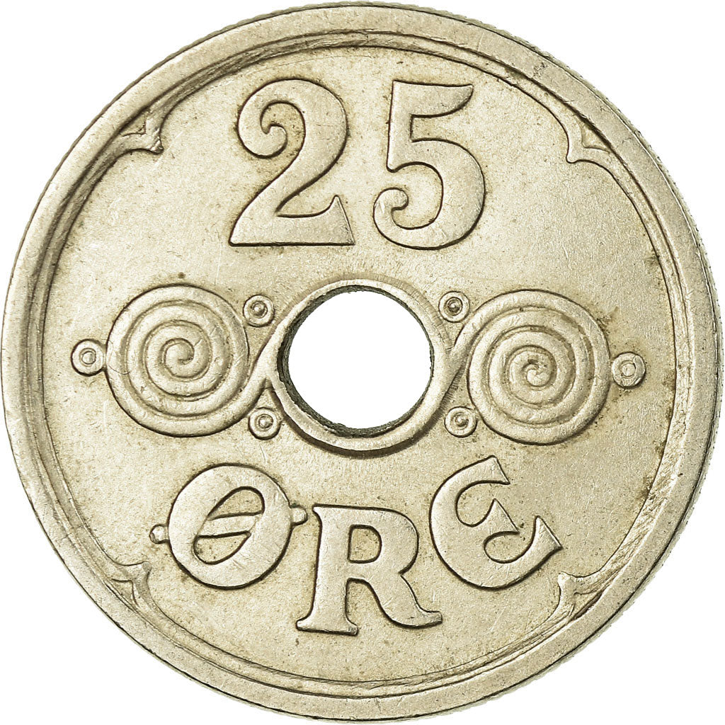Coin, Denmark, Christian X, 25 Öre, 1947, Copenhagen, EF(40-45), Copper-nickel