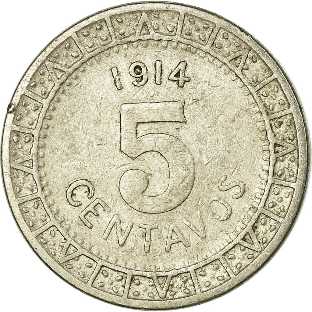 Moneda, México, 5 Centavos, 1914, Mexico City, BC+, Níquel, KM:421
