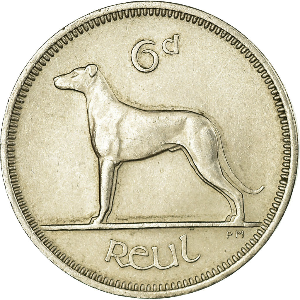 Munten, REPUBLIEK IERLAND, 6 Pence, 1959, ZF, Copper-nickel, KM:13a
