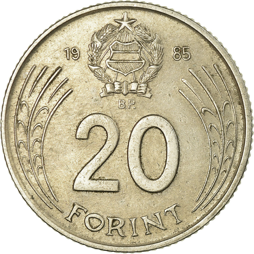 Moeda, Hungria, 20 Forint, 1985, Budapest, VF(30-35), Cobre-níquel, KM:630