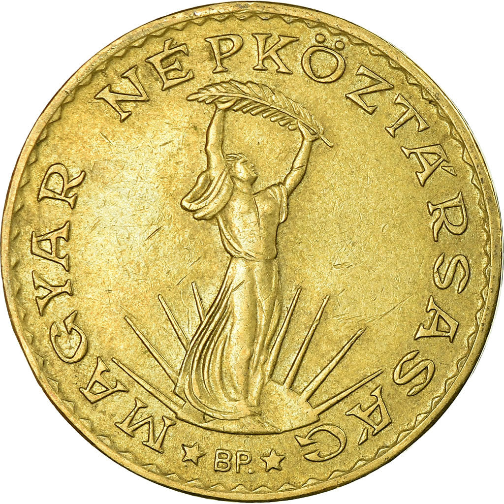 Moeda, Hungria, 10 Forint, 1985, Budapest, VF(30-35), Alumínio-Bronze, KM:636