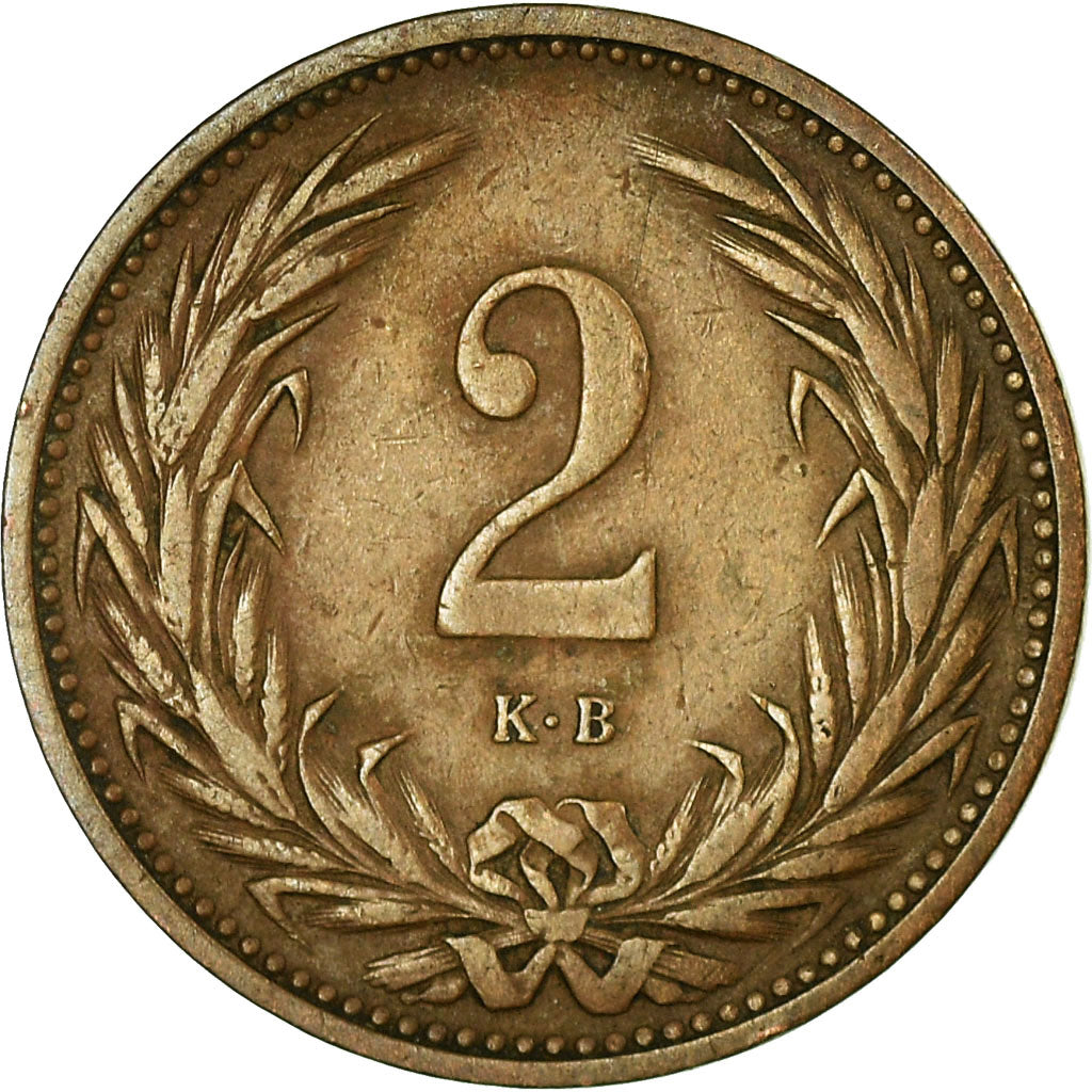 Monnaie, Hongrie, Franz Joseph I, 2 Filler, 1907, Kormoczbanya, TB+, Bronze