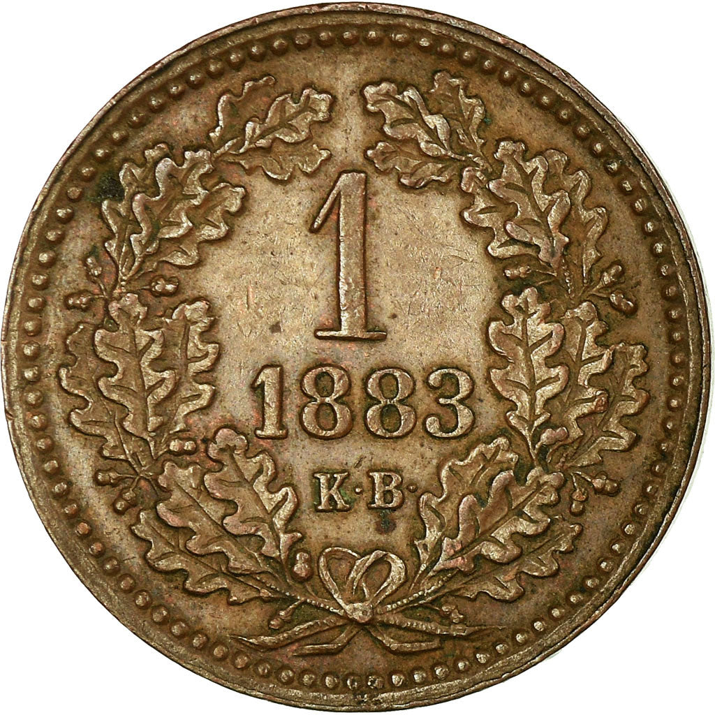 Coin, Hungary, Franz Joseph I, Krajczar, 1883, Kremnitz, EF(40-45), Copper