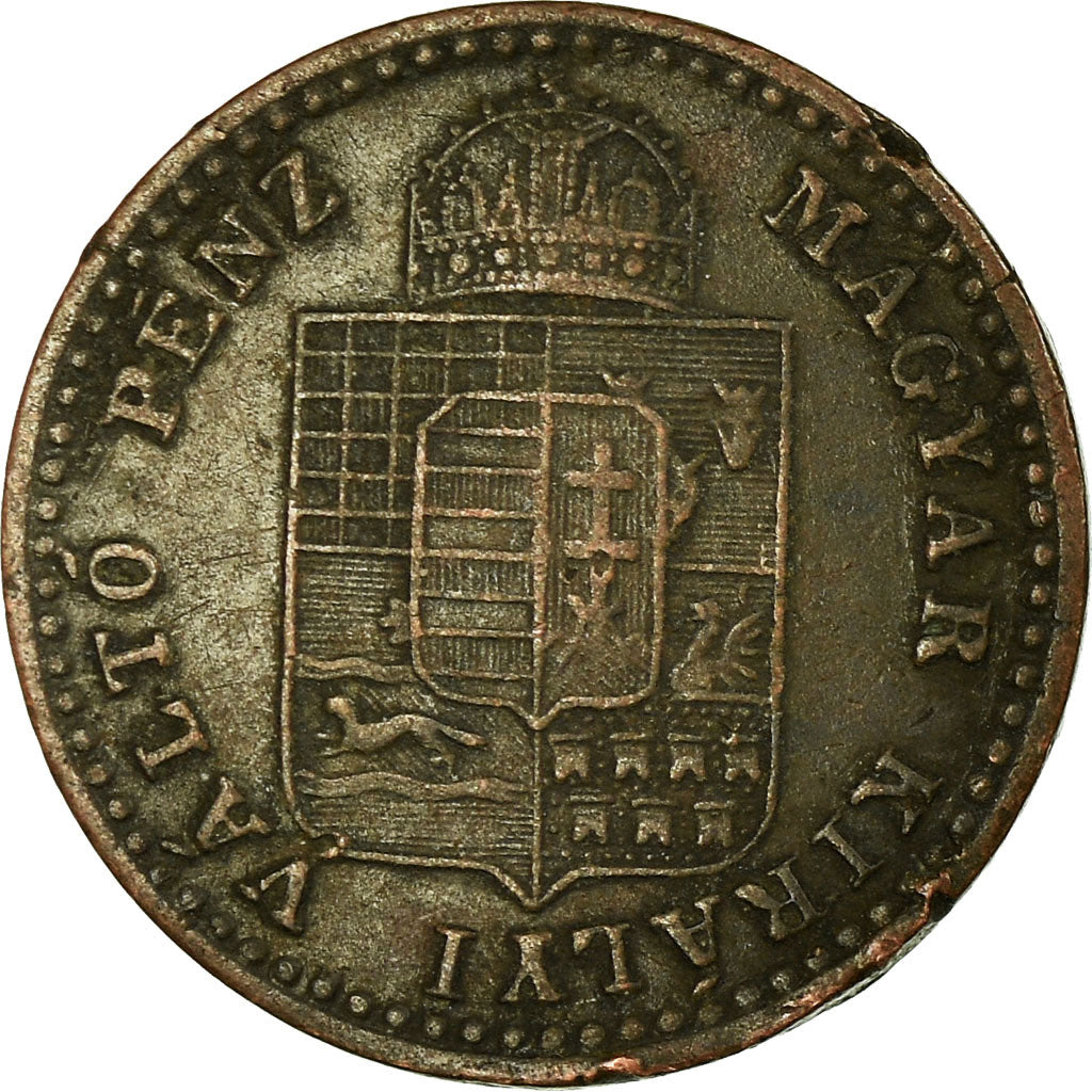 Moneta, Węgry, Franz Joseph I, 5/10 Krajczar, 1882, Kremnitz, VF(30-35)