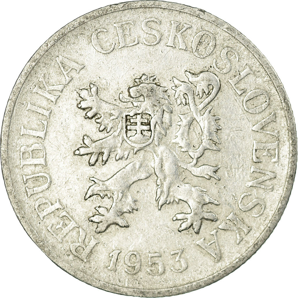 Moneta, Cecoslovacchia, 10 Haleru, 1953, MB+, Alluminio, KM:38