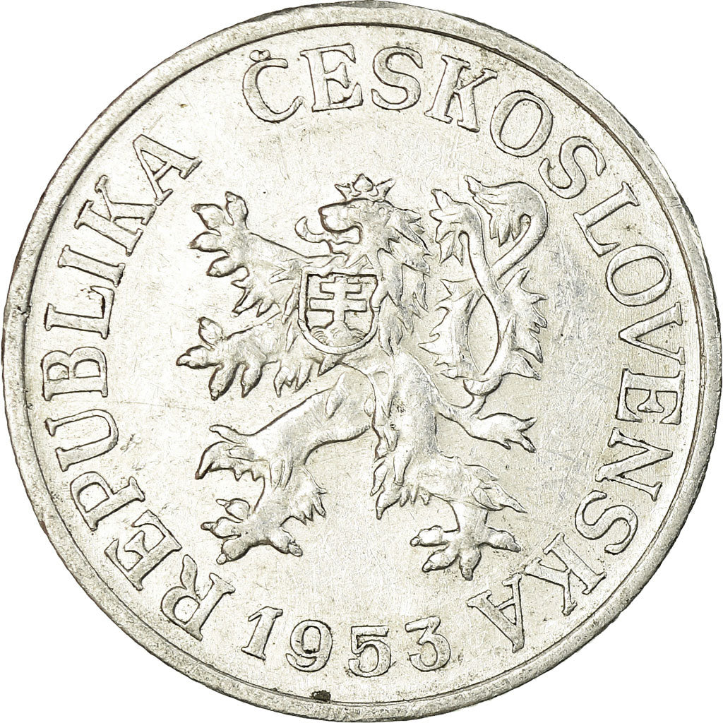 Coin, Czechoslovakia, 25 Haleru, 1953, VF(30-35), Aluminum, KM:39