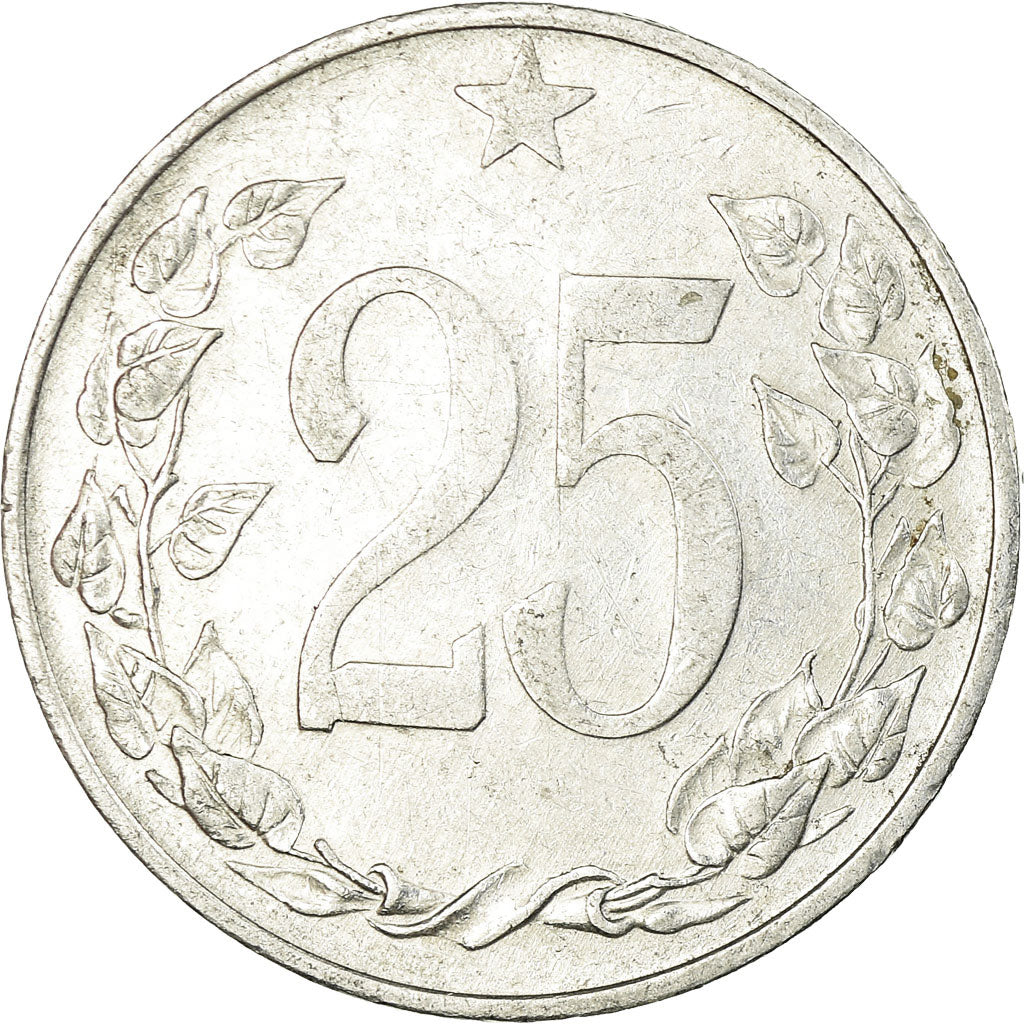 Coin, Czechoslovakia, 25 Haleru, 1953, VF(30-35), Aluminum, KM:39