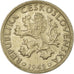 Coin, Czechoslovakia, Koruna, 1946, VF(30-35), Copper-nickel, KM:19