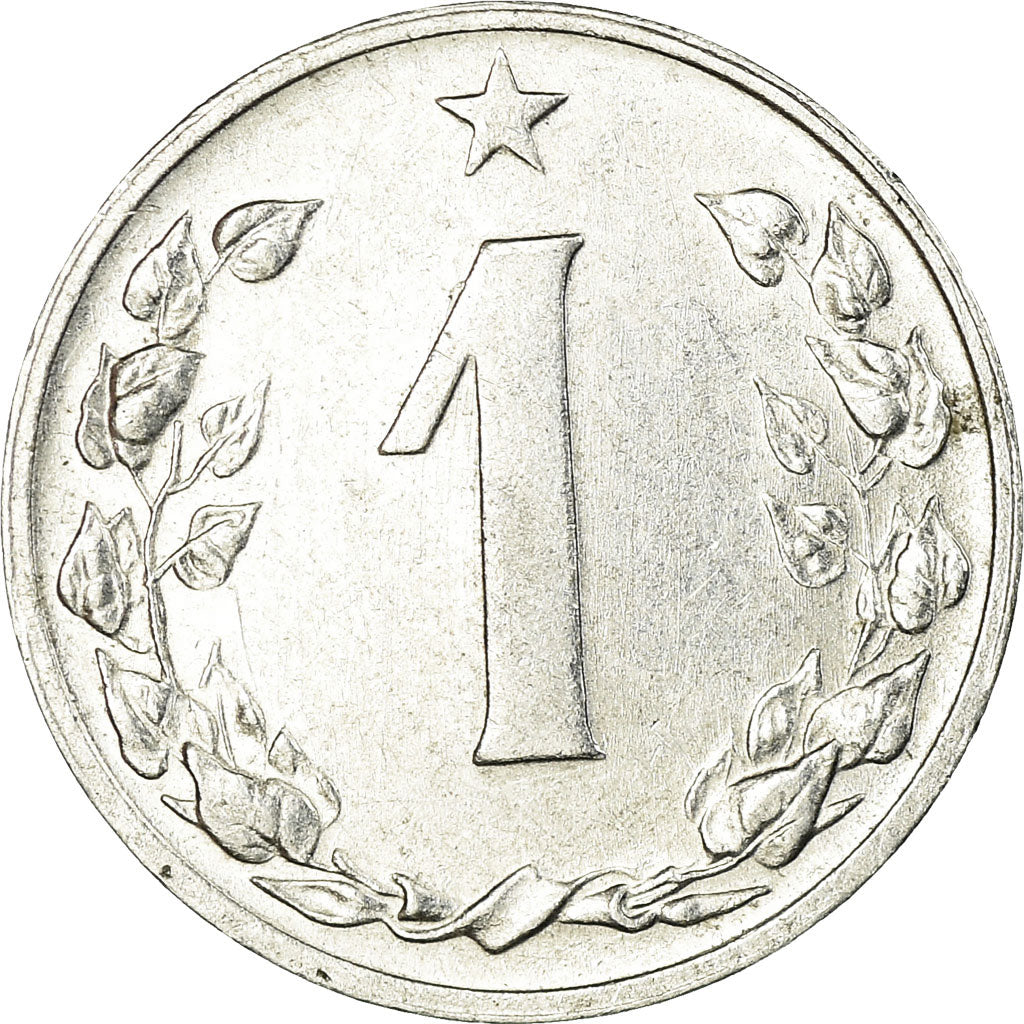 Coin, Czechoslovakia, Haler, 1954, EF(40-45), Aluminum, KM:35